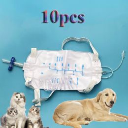 Instruments 10PCS Wholesale Pet Cat Dog Animal Drainage Urine Collection Bag Anti Reflux Drain Extension Tube And Hanging Strap Disposable