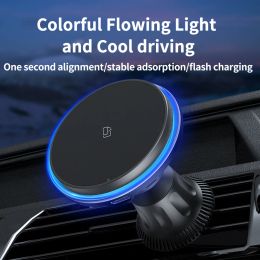 Chargers 30W Magnetic Car Charger Magnetic Auto Car Phone Holder Mount For iPhone 15 14 13 X XR Samsung Infrared Fast Car Charging Stand