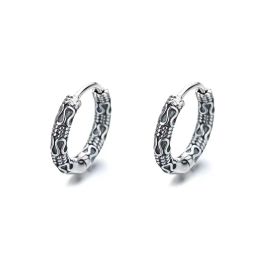 Earrings Vintage Cool Huggie Hoop Earrings Stainless Steel Hypoallergenic Earrings for Men Women Indian Boho Jewelry