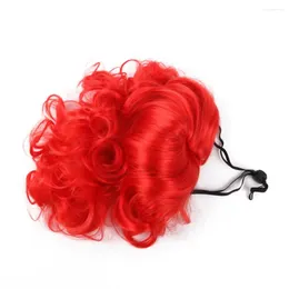 Dog Apparel Fancy Hair Washable Easy To Use Nylon Fibre Small And Medium-sized Dogs Pet Supplies Funny Headwear Wave Red