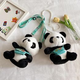 Totes Women Crossbody Bag With Zipper Panda Fluffy Sling Soft Plush Shoulder Girls Winter Warm
