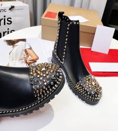 SellWomen Chunky Heel Work Tooling Shoe fashion Motorcycle Western Rivet Crystal Bee Star Desert Rain Boots Winter Snow Ankle1239433