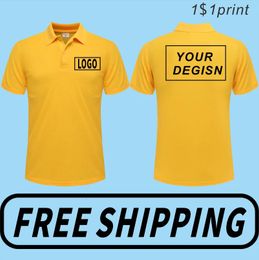 Summer Thin Short Sleeves Polo Shirt Casual Top Custom Printed Embroidered Text Versatile Breathable Shirt Unisex 240423