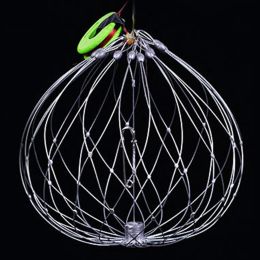 Accessories Wire Fish Crab Cage Automatic Open Closing Crab Fishing Traps Steel Wire for Saltwater Seawater Outdoor Fishing Accessories