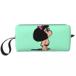 Cosmetic Bags Mafalda With Swimsuit Travel Toiletry Bag Classic Argentina Cartoon Manga Makeup Organiser Beauty Storage Dopp Kit Case