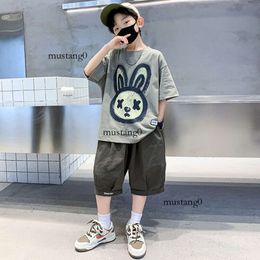 Children's clothes Boys' Summer Set 2024 New Medium Big Boys' Summer Sports Summer Thin Fashionable Western Style toddler boy clothing