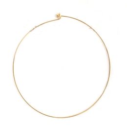 Necklaces 1PC 304 Stainless Steel Collar Choker Necklace Gold/Silver Colour Round With Removable Ball End Cap Handmade DIY Jewellery