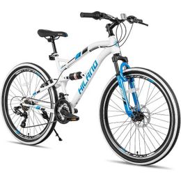 Bikes Hiland 26 Inch Mountain BikeFull-Suspension 21 Speeds Drivetrain with Disc-Brake Bicyclefor Men Mens Women Bike Y240423