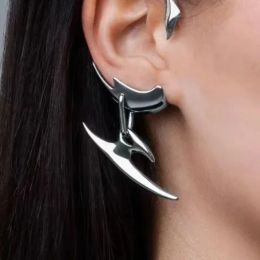 Earrings Cyberpunk Mechanical Wind Without Ear Holes Ear Clip Unisex Hip Hop Dart Dagger Ear Bone Clip Ear Hanging Men and Women Jewellery