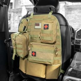Bags Tactical Seat Back Organizer,Universal Molle Nylon Car Seat Organizer Panel Cover Protector Compatible with Wrangler, SUV, Truck