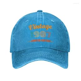 Ball Caps Fashion Cotton Vintage 1987 Limited Edition Birthday Baseball Cap Women Men Custom Adjustable Unisex Dad Hat Summer