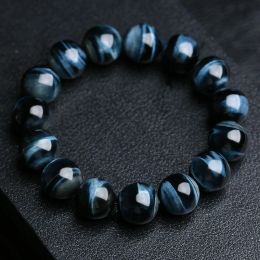 Bangle 5A Royal Blue Tiger Eye Tiger Eye Beads Bracelets Men High Quality 6/8/10/12mm Natural Stone Bracelets for Women Fashion Jewelry