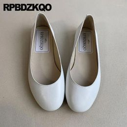 Casual Shoes Slip On Foldable Ballet Flats Ballerina Large Size Women Round Toe Work Genuine Leather Chinese Designer Soft China 2024