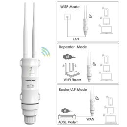 Routers AC600 2.4GHz 5GHz Dual Band High Power Outdoor Weatherproof 30db Wireless WiFi Router AP Repeater Extender 15kV ESD With Antenna