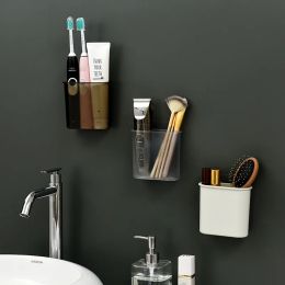 Heads Toothbrush Shelf Toilet Bathroom Suction Wall Hanging Comb Toothpaste Storage Box Toothbrush Adhesive Holder Accessories