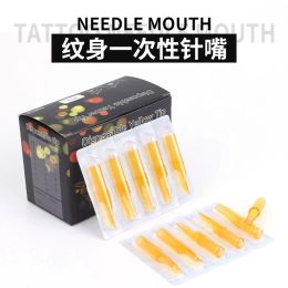 Machines 50Pcs Disposable Tattoo Machine Gun Nozzle Tips Yellow Plastic Steriled Assorted Permanent Makeup Needle Tubes Mouth Supplies