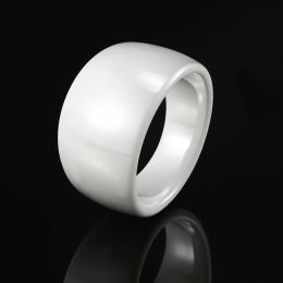 Bands Classic Design Black White Smooth Curved Ceramic Ring For Men And Women Top Quality Jewellery Rings Wedding Anniversary Best Gift