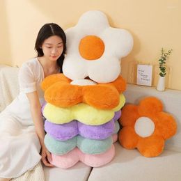 Pillow Small Daisy Flower Plush Seat Velvet Futon Backrest Tatami Window