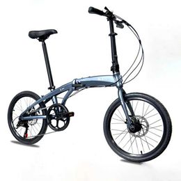 Bikes 20 Inch Foldable Bike Folding Bicycle Aluminium Alloy Frame With Disc Brake 7 Speeds Y240423