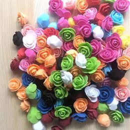 Decorative Flowers 20pcs Multicolor Foam Rose Flower Head Artificial Bouquet Handmade Wedding Home Decoration Festive Party Scrapbook