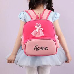 Backpack Personalised Lace Latin Dance Bag Embroidered Girl With Name Children's Travel Snack Gift