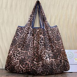 Shopping Bags Big Size Printed Nylon Large Tote ECO Reusable Polyester Portable Shoulder Handbag Folding Pouch Bag Foldable