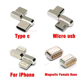 Controls 5pin Micro Usb Jack Charging Magnet Connector for Laptop Tablet Phone Plug Usb Cable Adapter Type C Magnetic Suction Female Base