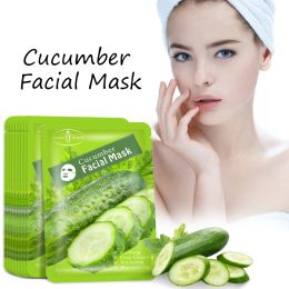 Gloves 10 Pcs/box Cucumber Facial Masks Refreshing Antiaging Antiwrinkle Moisturising Firm Oilcontrol Antiacne Whitening Face Mask