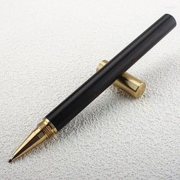 Vintage Wood Body Ballpoint Pen Brass Ball Roller Metal Cap BallPen Stationery School Business Gifts Supplies