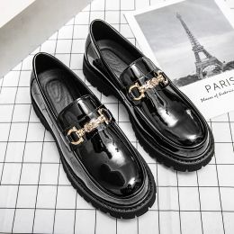 New Men's Loafers Luxury Brand Oxfords Casual Shoes Slip On Dress Shoes Designer Platform Men Formal Shoes Wedding Leather Shoes