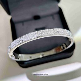 High End jewelry bangles for Carter womens Silver Full Diamond Full Sky Star Bracelet with Advanced Sense Inlaid Flash Diamond Diamond Bracelet Original 1:1 With logo