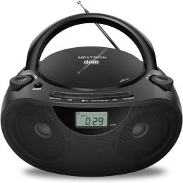 Player Portable Stereo CD Player Boombox with AM/FM Radio, Bluetooth, USB, AUXin, Headphone Jack, CDR/RW and MP3 CDs Compatible,