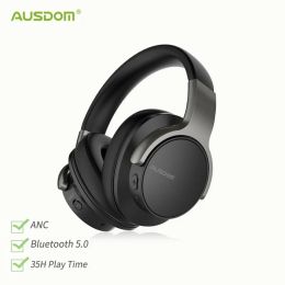 Earphones AUSDOM ANC8 Active Noise Cancelling Wireless Headphones Bluetooth 5.0 Headset with Mic Handfree 30H Playtime For IOS Android