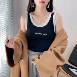 Designer Velvet Vest Feminino Terry sem costura, novo outono e camada interna de inverno, mancha de desgaste externo de ponta de alta qualidade