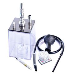 Arabic water pipe cube water set Hookah Shisha Pipe is light and brittle acrylic water pipe set6899987