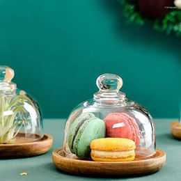 Decorative Figurines Cake Plate Serving Stand With Dome Cover Chocolate Candy Cupcake Display Containers For Wedding Birthday Party Baby