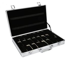 24 Grid Aluminum Suitcase Case Display Storage Box Watch Storage Box Case Watch Bracket Clock Clock1566479