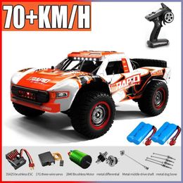 Electric/RC Car Rc Car Off Road 4x4 50km/h Or 75km/h High Speed Brushless Motor Monster Truck 1/16 Desert/Snow Racing Drift Cars Toys For Boys T240423