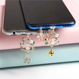 Cell Phone Anti-Dust Gadgets Blue Cat Dust Plug Charm Kawaii 3.5MM Jack Anti Dust Cap Cute Charging Port For iPhone USB C Dust Protection Couple Pendant Y240423