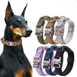 Collars Nylon Tactical Dog Collar with Handle, Military Adjustable Pet Training Collars, Medium Large Dogs, German Shepherd