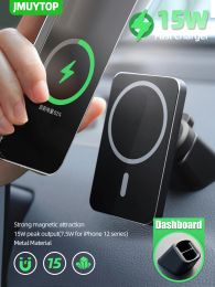 Chargers 15W Car Magnetic Wireless Charger for iPhone 15 13 14 Pro Max Wireless Charging Car Charger Phone Holder Tesla HYUNDAI CITROEN