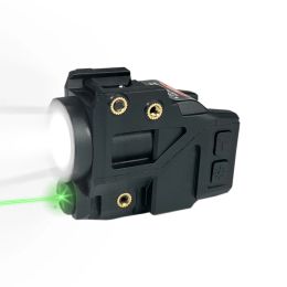 Lights Laserspeed Usb Rechargeable Compact Tactical Green Laser Sight with 550 Lumen Flashlight for Pistol Glock 17 19