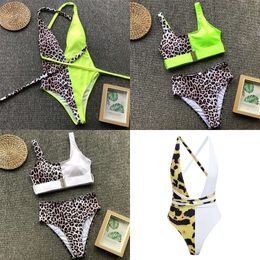 Buckle Splice Bikini Mujer Monokini Sexy Female Swimsuit One Piece High Cut Bathing Suit Women Bathers Push Up Swimwear 2019 New1