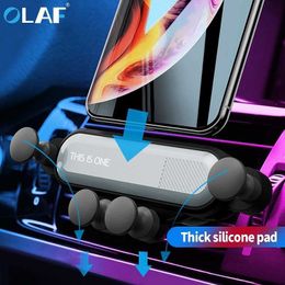 Cell Phone Mounts Holders Gravity Car Holder For Phone in Car Air Vent Clip Mount No Magnetic Mobile Phone Holder GPS Support Air Vent Stand For iPhone X Y240423