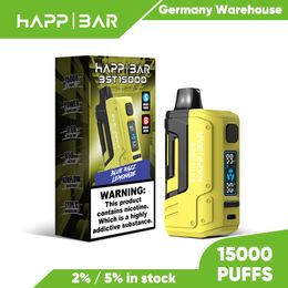 HAPP Bar Wholesale Vapes E-Cigarette 15000 18000 Puff 20ml Pod Capacity Vape Oil Refillable Disposable Vaporizer
