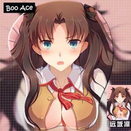 Mouse Pads Wrist Rests Tohsaka Rin Anime 3D Oppai Mouse Pad Wrist Rest Y240423