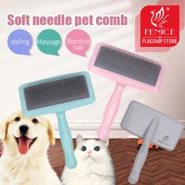 Combs Fenice Pet Dog Grooming Comb Dog Brush Massage Comb OpenKnot Cat Cleaning Tool Hair Remover