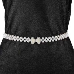Waist Chain Belts A pearl belt for women convenient and fast waist belt wedding dress crystal rhinestone waist chain