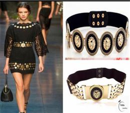 Luxury Womens Belts Metal Bright Surface Hollow Chain Elastic Belt Mirror Thin Female Womans Gold Belt Dress5878639