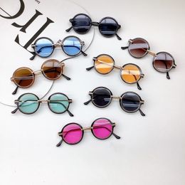 Childrens Sunglasses Cute Sunshade Baby Glasses Sun Protection Round Frame Fashion Concave Shape Style 240419
